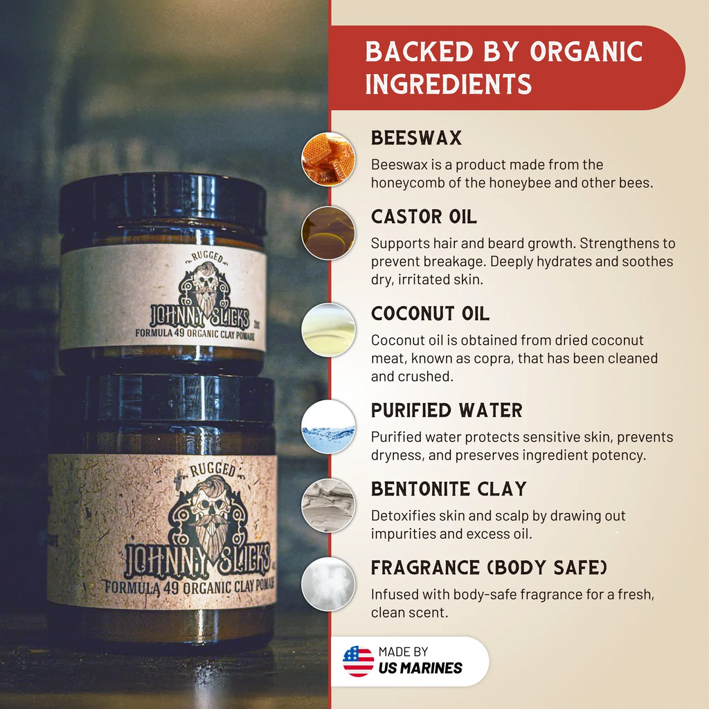 Formula 49 Organic Clay Pomade — Made by US Marines