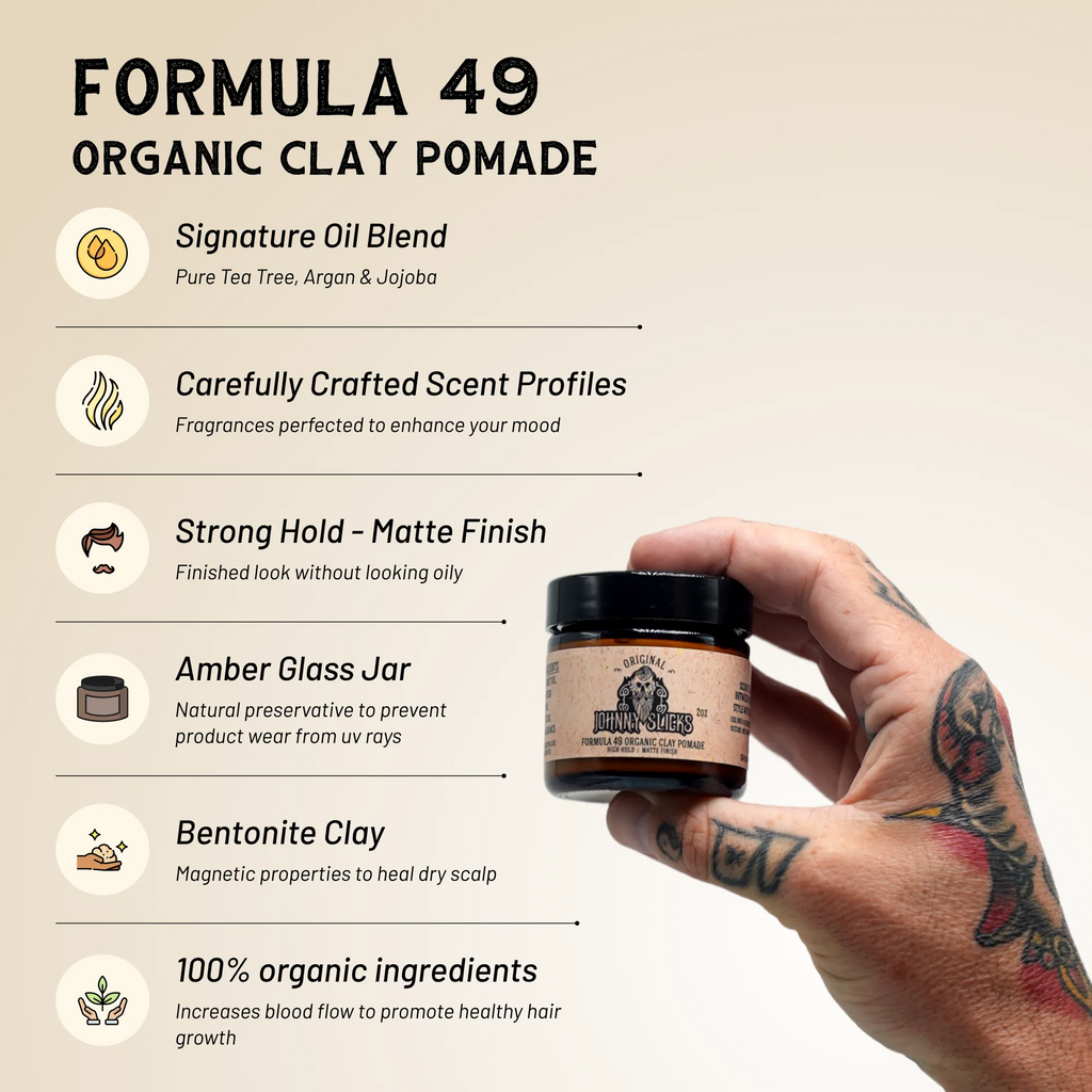 Formula 49 Organic Clay Pomade — Made by US Marines