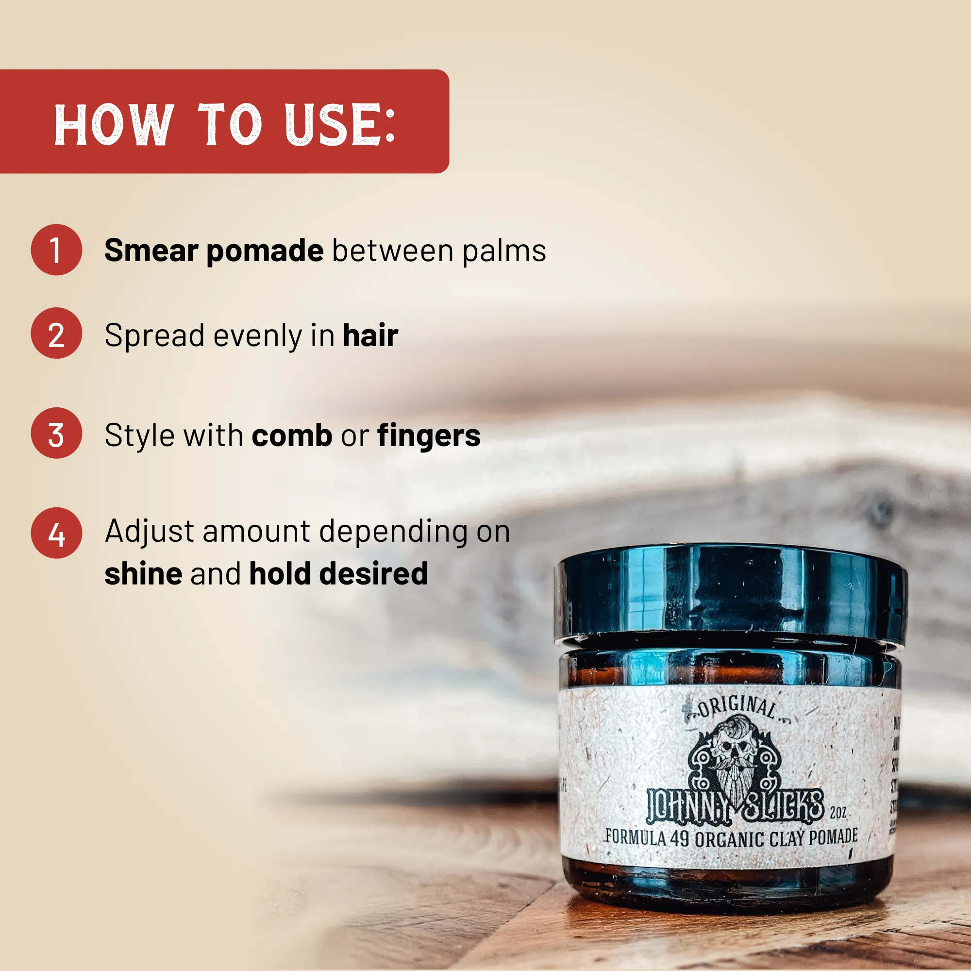 Formula 49 Organic Clay Pomade — Made by US Marines