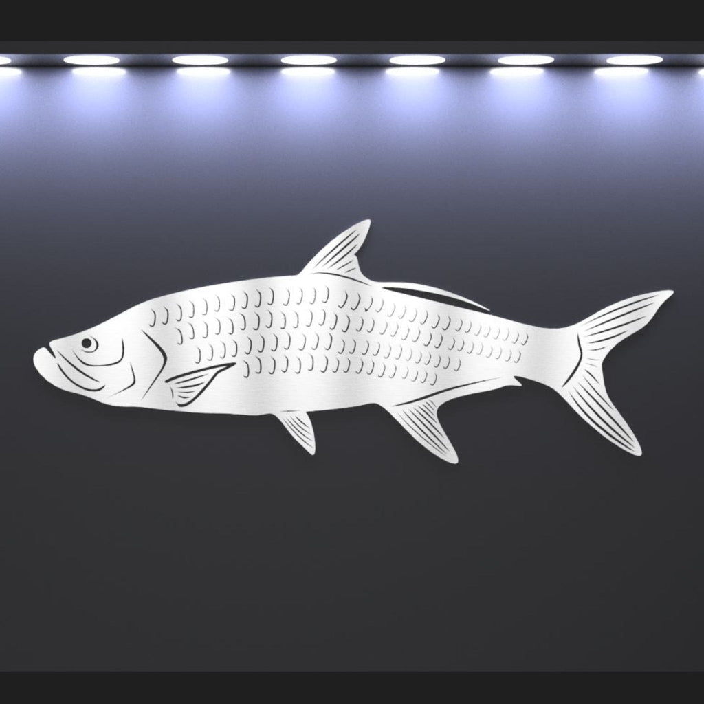 Steel Tarpon Wall Art — Handcrafted 14-Gauge Steel Fish Sculpture