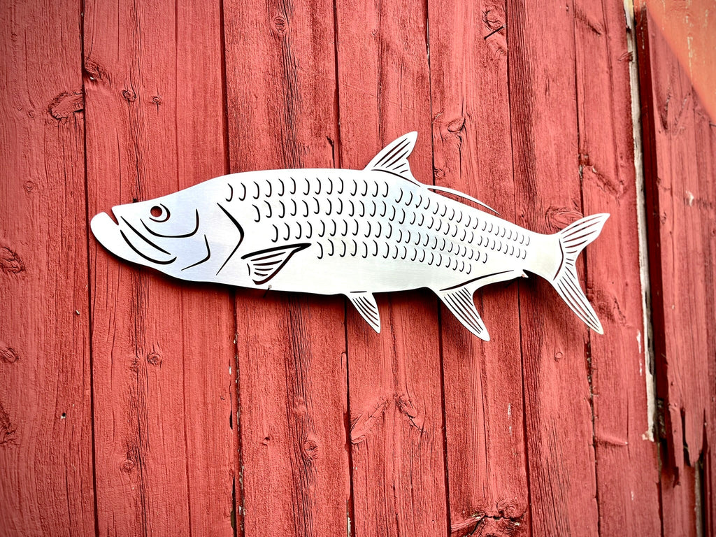 Steel Tarpon Wall Art — Handcrafted 14-Gauge Steel Fish Sculpture