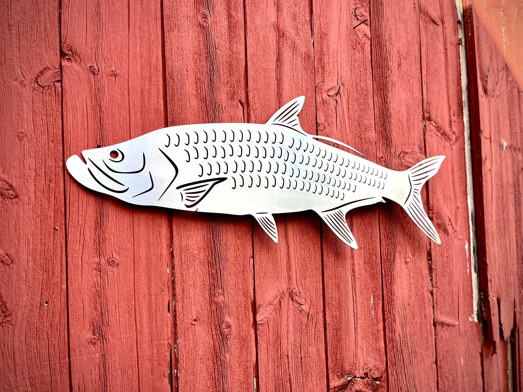 Steel Tarpon Wall Art — Handcrafted 14-Gauge Steel Fish Sculpture